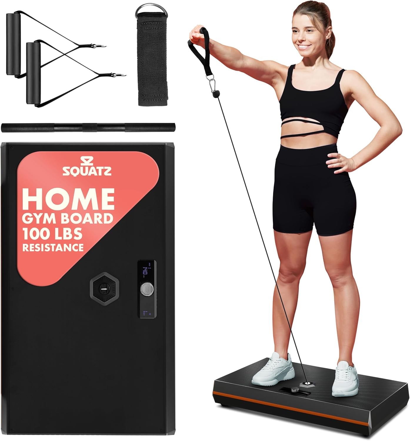 Pluto Board Smart Home Gym Version I 100 LBS Resistance, Multifunctional All in One Gym, Single Cable Weight Machine with Multiple Training Modes, Home Gym Equipment for a Full Body Workout