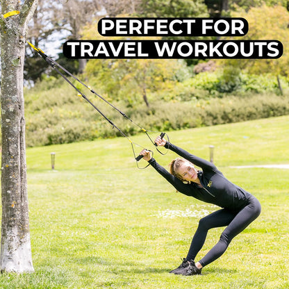 GO Suspension Trainer System, Full-Body Workout for All Levels & Goals, Lightweight & Portable, Fast, Fun & Effective Workouts, Home Gym Equipment or for Outdoor Workouts, Grey